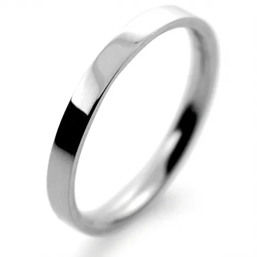 Flat Court Light - 2.0mm Platinum Wedding Ring 